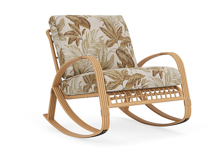 Lloyd Flanders - Riviera Lounge Rocker In Camel Finish With Botanic Willow Fabric - 278033152164 view 1