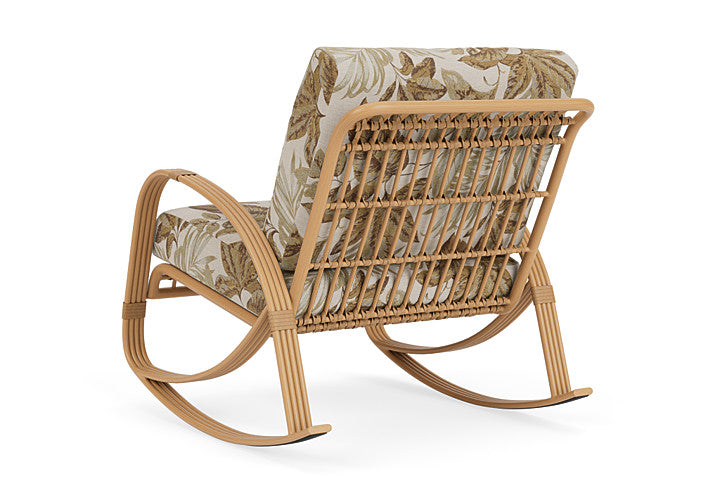 Lloyd Flanders - Riviera Lounge Rocker In Camel Finish With Botanic Willow Fabric - 278033152164 view 2