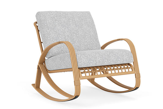 Lloyd Flanders - Riviera Lounge Rocker In Camel Finish With Burson Domino Fabric - 2780331522035 view 1