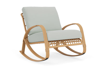 Lloyd Flanders - Riviera Lounge Rocker In Camel Finish With Callen Celadon Fabric - 2780331522024 view 1