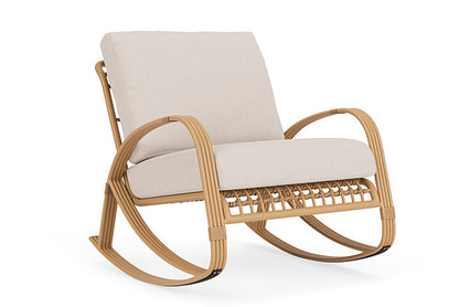 Lloyd Flanders - Riviera Lounge Rocker In Camel Finish With Canvas Birds Eye Fabric - 278033152937 view 1
