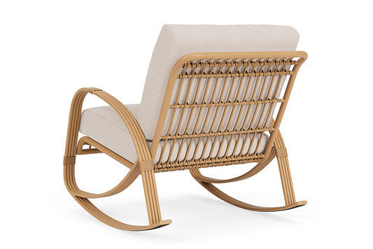 Lloyd Flanders - Riviera Lounge Rocker In Camel Finish With Canvas Birds Eye Fabric - 278033152937 view 2