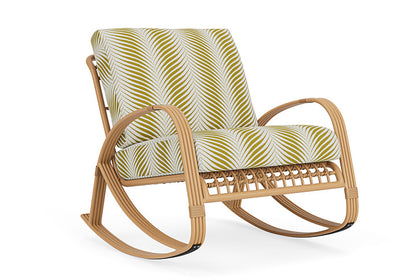 Lloyd Flanders - Riviera Lounge Rocker In Camel Finish With Clock Out Dew Fabric - 2780331522083 view 1