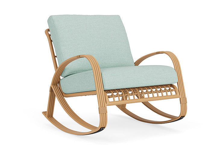Lloyd Flanders - Riviera Lounge Rocker In Camel Finish With Demo Mist Fabric - 278033152066 view 1