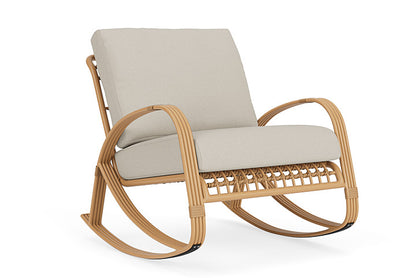 Lloyd Flanders - Riviera Lounge Rocker In Camel Finish With Fife Fog Fabric - 278033152181 view 1