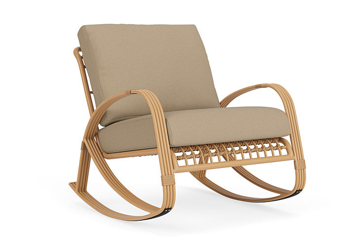 Lloyd Flanders - Riviera Lounge Rocker In Camel Finish With Fife Sahara Fabric - 278033152742 view 1