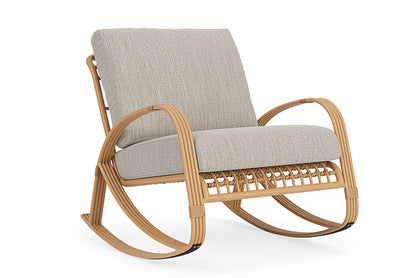 Lloyd Flanders - Riviera Lounge Rocker In Camel Finish With Friendly Flax Fabric - 2780331522026 view 1