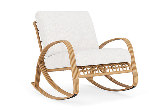 Lloyd Flanders - Riviera Lounge Rocker In Camel Finish With Friendly Natural Fabric - 2780331522042 view 1