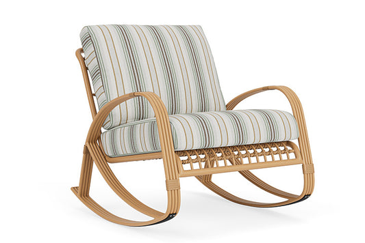 Lloyd Flanders - Riviera Lounge Rocker In Camel Finish With Jansen Eucalyptus Fabric - 2780331522061 view 1