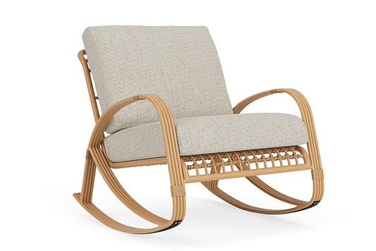 Lloyd Flanders - Riviera Lounge Rocker In Camel Finish With Knotty Mineral Fabric - 2780331522046 view 1