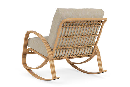Lloyd Flanders - Riviera Lounge Rocker In Camel Finish With Laurel Ecru Fabric - 2780331522057 view 2