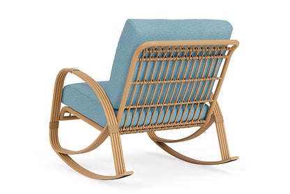 Lloyd Flanders - Riviera Lounge Rocker In Camel Finish With Leeds Light Blue Fabric - 2780331522058 view 2