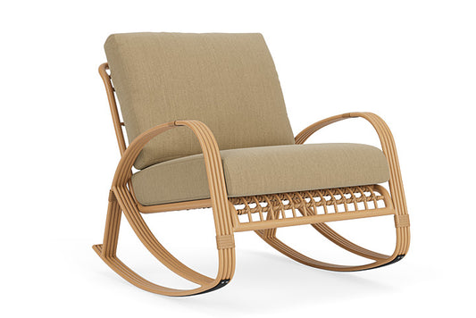 Lloyd Flanders - Riviera Lounge Rocker In Camel Finish With Loveboat Saffron Fabric - 2780331522009 view 1