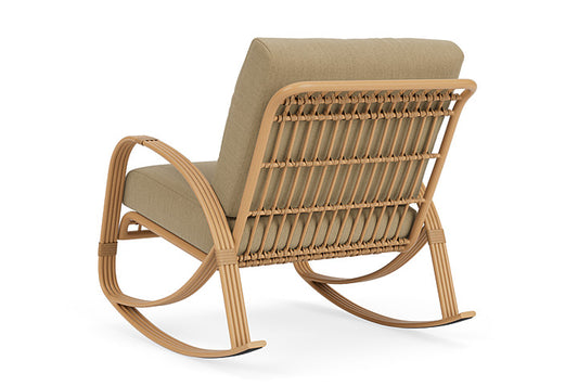 Lloyd Flanders - Riviera Lounge Rocker In Camel Finish With Loveboat Saffron Fabric - 2780331522009 view 2