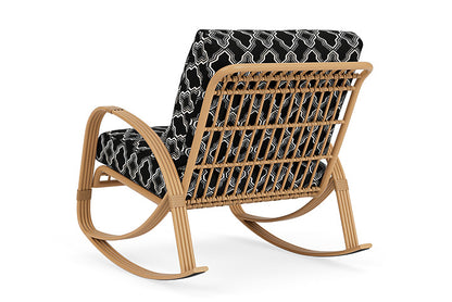 Lloyd Flanders - Riviera Lounge Rocker In Camel Finish With Luna Onyx Fabric - 2780331522071 view 2