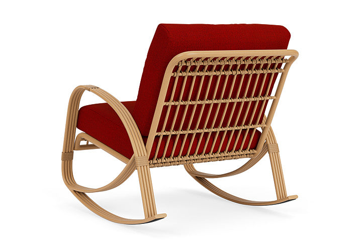 Lloyd Flanders - Riviera Lounge Rocker In Camel Finish With Partyline Lollipop Fabric - 2780331522054 view 2
