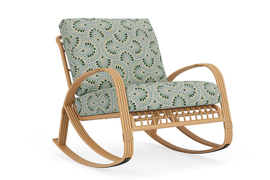 Lloyd Flanders - Riviera Lounge Rocker In Camel Finish With Plume Spring Fabric - 2780331522085 view 1