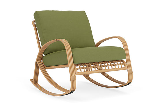 Lloyd Flanders - Riviera Lounge Rocker In Camel Finish With Reflections Grass Fabric - 2780331522051 view 1