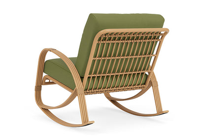 Lloyd Flanders - Riviera Lounge Rocker In Camel Finish With Reflections Grass Fabric - 2780331522051 view 2