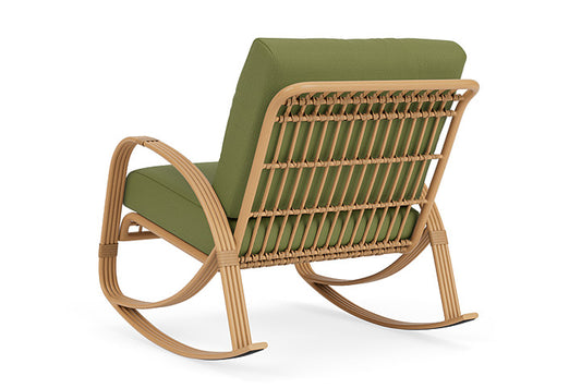 Lloyd Flanders - Riviera Lounge Rocker In Camel Finish With Reflections Grass Fabric - 2780331522051 view 2