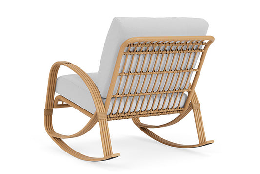 Lloyd Flanders - Riviera Lounge Rocker In Camel Finish With Reflections Ice Fabric - 2780331522052 view 2
