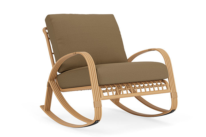 Lloyd Flanders - Riviera Lounge Rocker In Camel Finish With Reflections Straw Fabric - 2780331522053 view 1