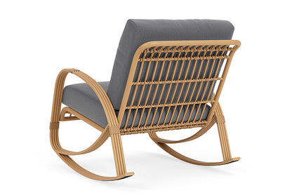 Lloyd Flanders - Riviera Lounge Rocker In Camel Finish With Remy Graphite Fabric - 2780331522003 view 2