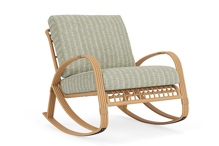 Lloyd Flanders - Riviera Lounge Rocker In Camel Finish With Romulo Laurel Fabric - 2780331522049 view 1