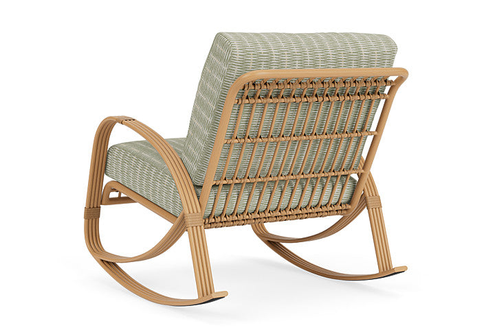 Lloyd Flanders - Riviera Lounge Rocker In Camel Finish With Romulo Laurel Fabric - 2780331522049 view 2