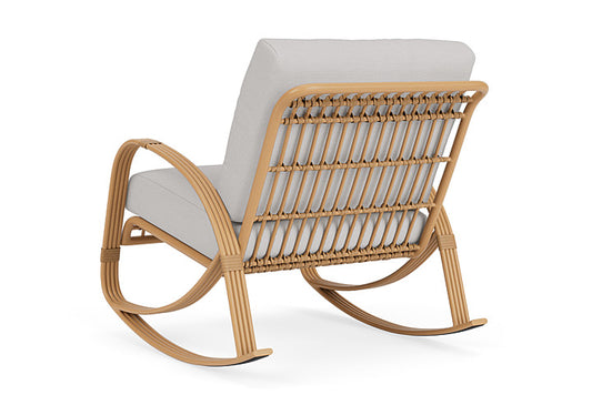 Lloyd Flanders - Riviera Lounge Rocker In Camel Finish With Sailcloth Seagull Fabric - 278033152W61 view 2