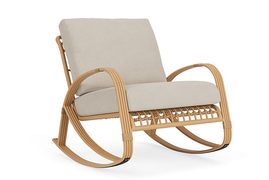 Lloyd Flanders - Riviera Lounge Rocker In Camel Finish With Sandberg Flax Fabric - 2780331522027 view 1