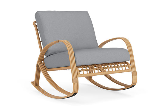 Lloyd Flanders - Riviera Lounge Rocker In Camel Finish With Sandberg Pewter Fabric - 2780331522029 view 1