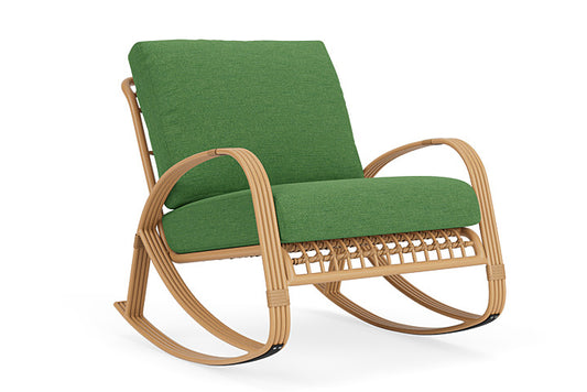 Lloyd Flanders - Riviera Lounge Rocker In Camel Finish With Seadog Botanical Fabric - 2780331522066 view 1