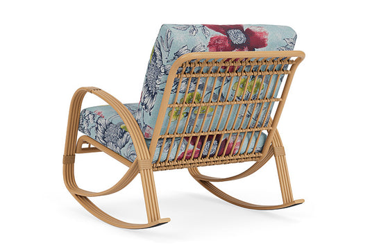 Lloyd Flanders - Riviera Lounge Rocker In Camel Finish With Serena Floral Meadow Fabric - 2780331522079 view 2
