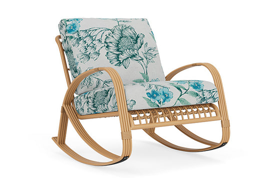 Lloyd Flanders - Riviera Lounge Rocker In Camel Finish With Serena Floral Mist Fabric - 2780331522078 view 1