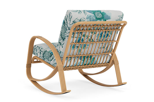 Lloyd Flanders - Riviera Lounge Rocker In Camel Finish With Serena Floral Mist Fabric - 2780331522078 view 2