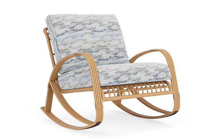 Lloyd Flanders - Riviera Lounge Rocker In Camel Finish With Stratosphere Cloud Fabric - 2780331521966 view 1