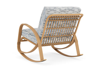 Lloyd Flanders - Riviera Lounge Rocker In Camel Finish With Stratosphere Cloud Fabric - 2780331521966 view 2