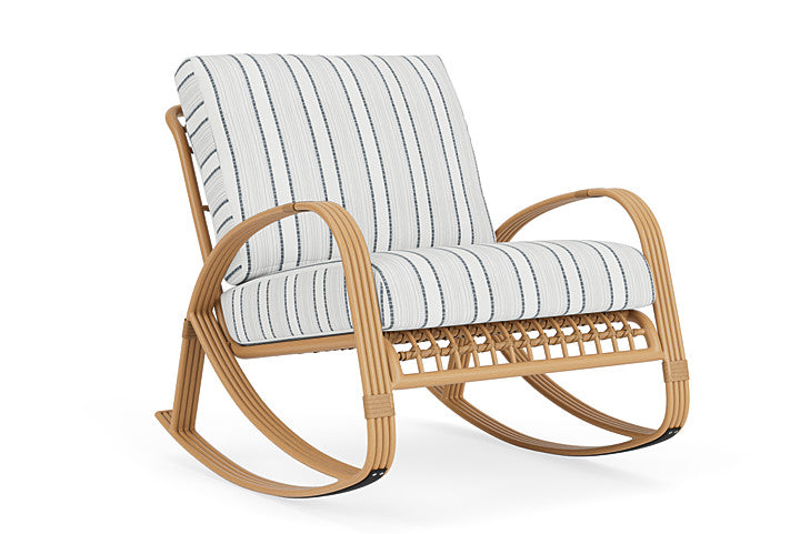 Lloyd Flanders - Riviera Lounge Rocker In Camel Finish With Tamer Fog Fabric - 2780331522037 view 1
