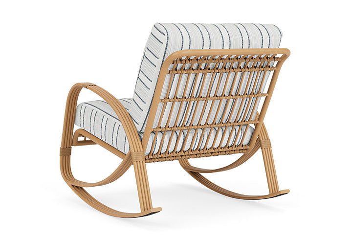 Lloyd Flanders - Riviera Lounge Rocker In Camel Finish With Tamer Fog Fabric - 2780331522037 view 2