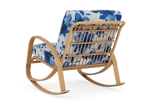 Lloyd Flanders - Riviera Lounge Rocker In Camel Finish With Watercolor Blossom Capri Fabric - 278033152672 view 2