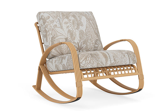 Lloyd Flanders - Riviera Lounge Rocker In Camel Finish With Wayfarer Dune Fabric - 2780331522073 view 1