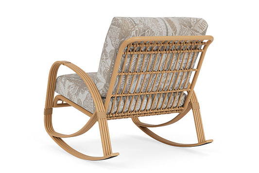 Lloyd Flanders - Riviera Lounge Rocker In Camel Finish With Wayfarer Dune Fabric - 2780331522073 view 2