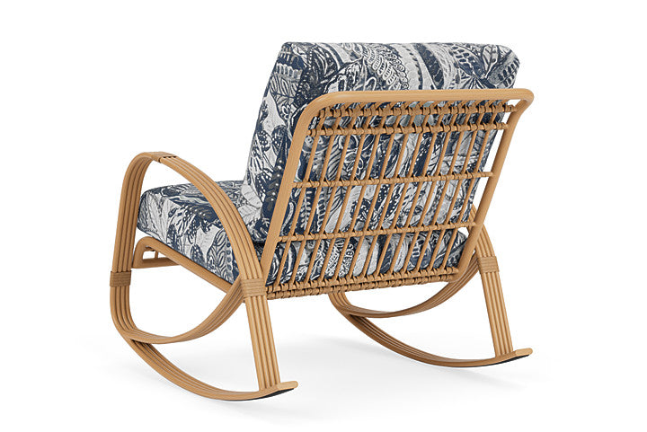 Lloyd Flanders - Riviera Lounge Rocker In Camel Finish With Wayfarer Mist Fabric - 2780331522074 view 2