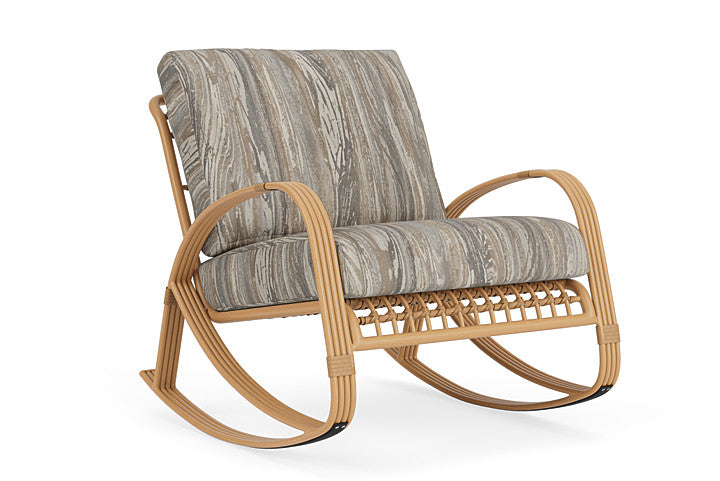 Lloyd Flanders - Riviera Lounge Rocker In Camel Finish With Woodgrain Ash Fabric - 278033152723 view 1