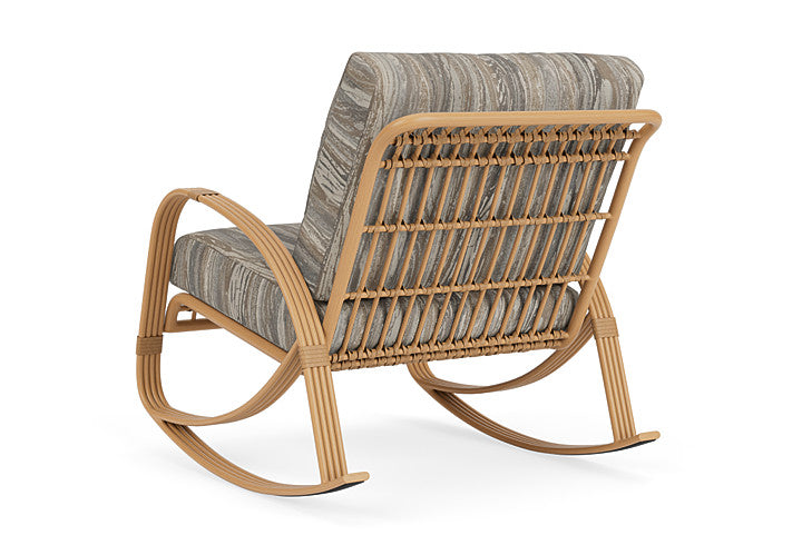 Lloyd Flanders - Riviera Lounge Rocker In Camel Finish With Woodgrain Ash Fabric - 278033152723 view 2