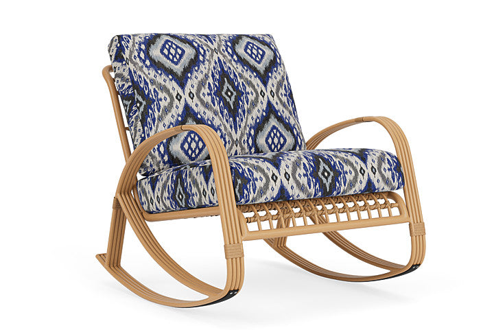 Lloyd Flanders - Riviera Lounge Rocker In Camel Finish With Yoko Mediterranean Fabric - 278033152705 view 1