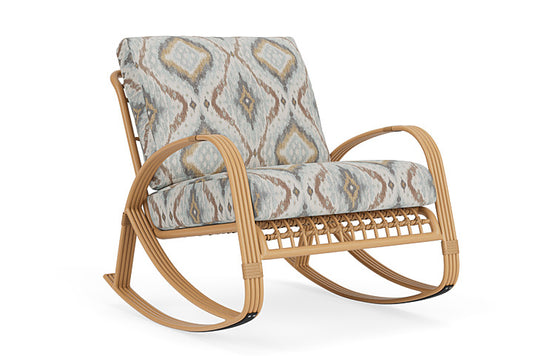Lloyd Flanders - Riviera Lounge Rocker In Camel Finish With Yoko Mist Fabric - 278033152727 view 1