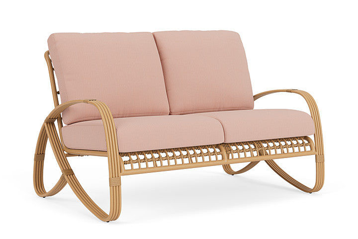 Lloyd Flanders - Riviera Loveseat In Camel Finish With Azulu Clay Fabric - 2780501522033 view 1
