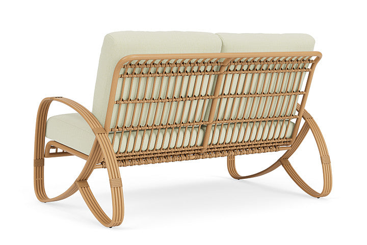 Lloyd Flanders - Riviera Loveseat In Camel Finish With Bamboo Bay Meadow Fabric - 2780501522060 view 2